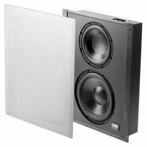OSD Black SC800D In-Wall Dual Drive Passive Subwoofer with Sealed Enclosure, 8" and 10" Woofers